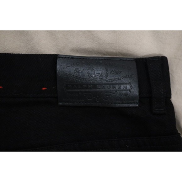 Lauren Jeans Co. Ralph Lauren Denim Jeans Womens Sz 14 Bootcut Black Stretch - Picture 4 of 8